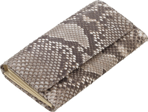 Williamson & Son Ladies large python purse with zip coin section, note and credit card compartments: £630.