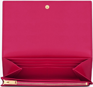 Classic Saint Laurent Paris Flap Wallet in Pink Leather: £370.