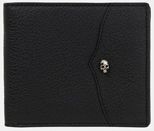 The Kooples Wallet in Grain Leather with a Death's Head Rivet: £135.