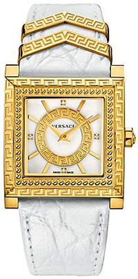 Versace White and Gold DV-25 women's watch: US$1,995.