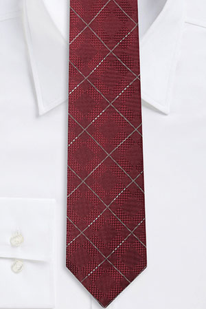 'T-Tie 7.5 cm' | Regular, Silk Diamond Patterned Tie by BOSS: US$145.