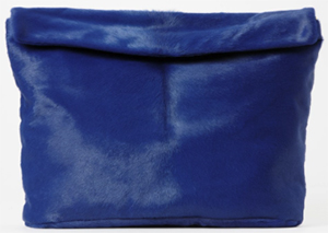 Derek Lam Hair Calf Foldover Clutch.