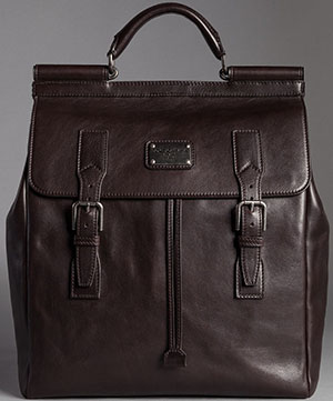 Dolce&Gabbana Men's Logoed Vacchetta Leather Sicily Backpack: US$3,145.