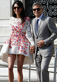 Amal Alamuddin's first outfit as Mrs Clooney is perfection.
