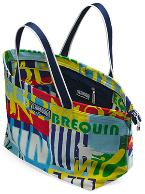 Vilebrequin Large Canvas Bag Font Print: US$170.