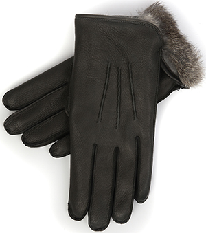 Pickett Men's Fur Lind Deerskin Gloves: £185.