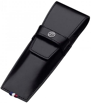 S.T Dupont Line D black smooth leather pen case: €130.