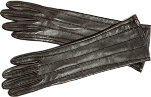 Nicole Farhi long leather gloves.