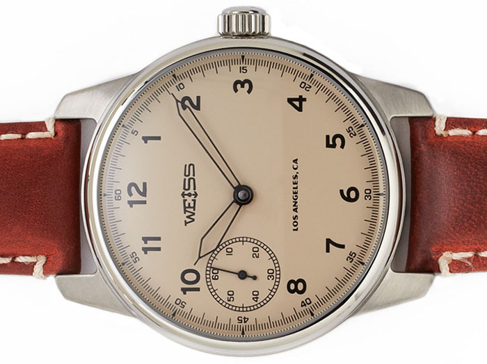 Weiss Watch Company Weiss Special Issue Field Watch Latte Dial.