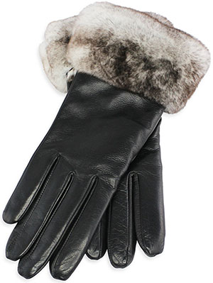 Pickett Rex Rabbit Fur & Cashmere Lined Ladies Gloves: £195.