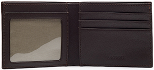 Lacoste Billfold in Leather with ID Card Holder: £70.