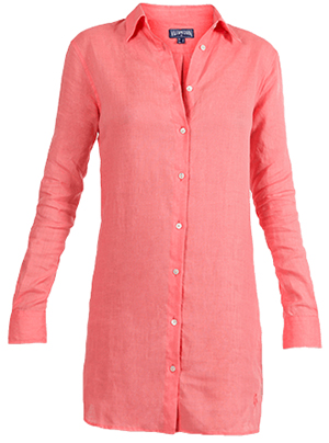 Vilebrequin Long Linen Women's Shirt Resortwear Solid: US$220.