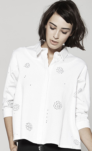 Drifter Ameise Flared Button-Front Shirt w/ Ants: US$245.