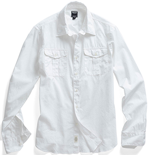 Todd Snyder Dante Military Men's Shirt in White: US$245.