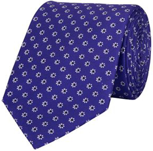 Harvie & Hudson Purple Mini Daisy Foulard Tie: £29.50.
