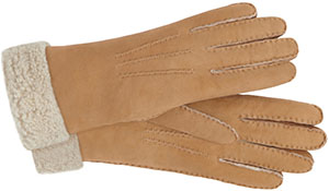 Mulberry Earl Grey Shearling Leather Women's Elegant Gloves: €290.