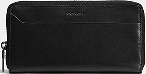 Coach Men's Modern accordion wallet in water buffalo leather: US$295.