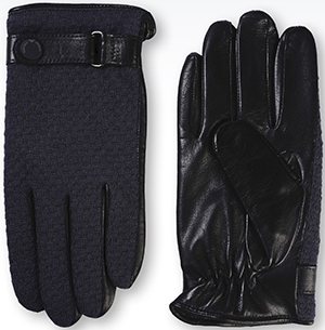 Emporio Armani Men's Glove in Napa Leather and Knit: US$295.