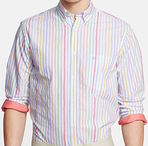 Paul & Shark Regular Fit Multi Stripe Sport Shirt: US$295.