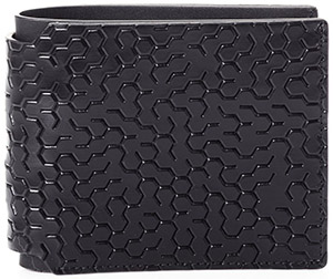 Lanvin Labyrinth wallet in smooth black embossed calfskin: US$315.