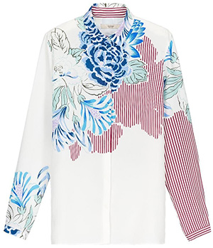 Etro women's crisp white printed shirt: €535.