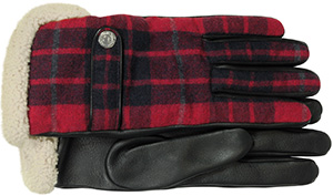 Forzieri DSquared2 Wool, Leather and Shearling Men's Gloves w/Cashmere Lining.