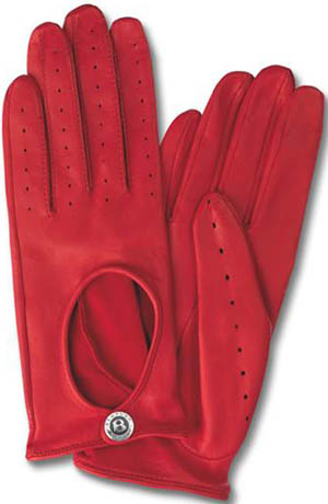 Bentley Dents Ladies Leather Cabretta Red Gloves.