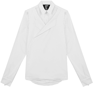 Hood By Air Button down men's shirt cut in 100% Cotton with Blazer Front detailing, and concealed magnetic closures: US$516.