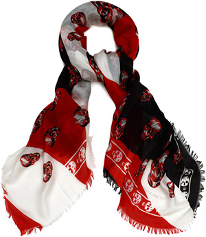 Alexander McQueen Abstract Skull Print Men's Scarf: US$520.