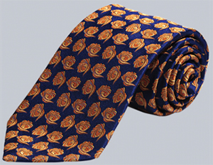 Garrick Anderson 100% Silk Navy, Orange, Floral Tie: US$66.