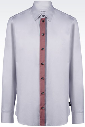 Armani Collezioni shirt in striped twill: US$345.