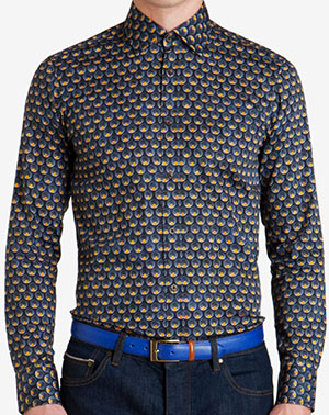 Ted Baker PYLE Printed spiral men's shirt: US$325.