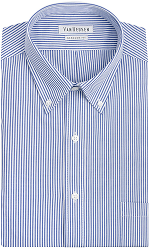 Van Heusen Regular Fit Pinpoint Bengal Stripe Dress Shirt.