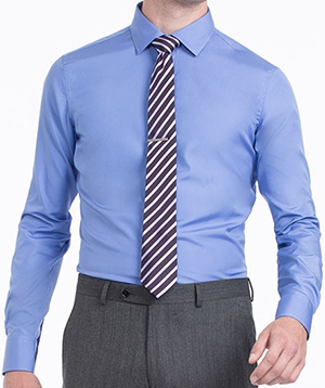 Indochino French Blue Wrinkle-Free Shirt: US$79.