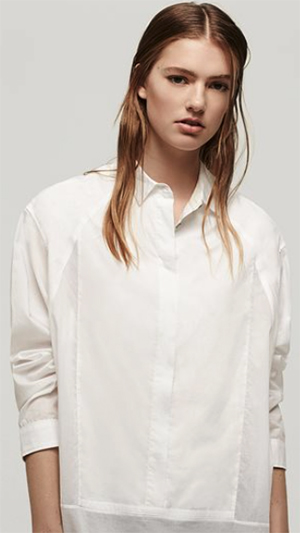 Rag & Bone Axis Bright White women's shirt: US$395.