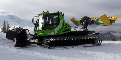 PistenBully 600E+ - The worlds first snow groomer with a diesel-electric drive.