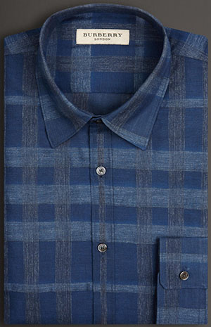 Burberry Slim Fit Check Cotton Men's Shirt: US$325.