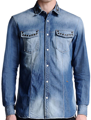 Just Cavalli Denim Men's Shirt: US$640.