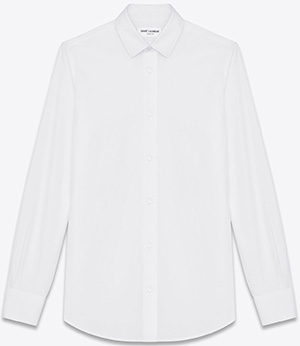 Saint Laurent Paris collar women's shirt in white cotton polin: US$790.