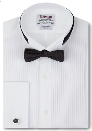 T.M.Lewin Slim Fit Pleated Wing Collar Evening Dress Shirt: £44.50.