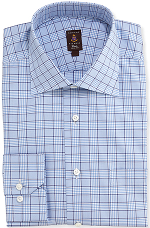 Robert Talbott Glen Plaid Twill Trim Fit Dress Shirt, Blue/Navy men's shirt: US$298.