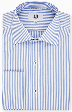 Dunhill Blue Stripe Engineered Business Shirt: £325.