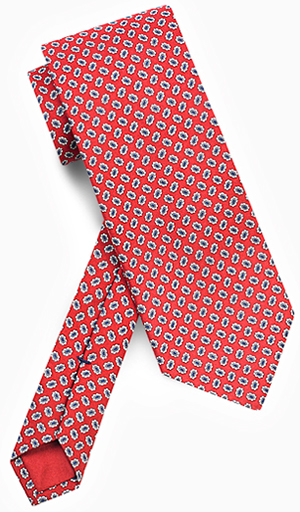 Dunhill Red Micro Motif Silk Tie: £95.