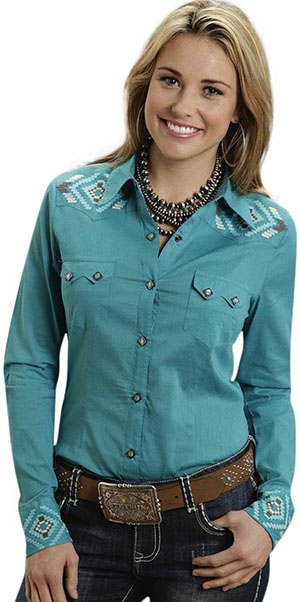 Stetson Emroidered Western Lawn Women's Shirt: US$90.