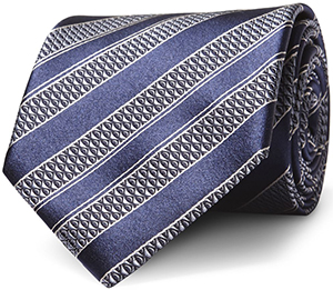 Ermenegildo Zegna Blue Striped Silk Tie: €150.