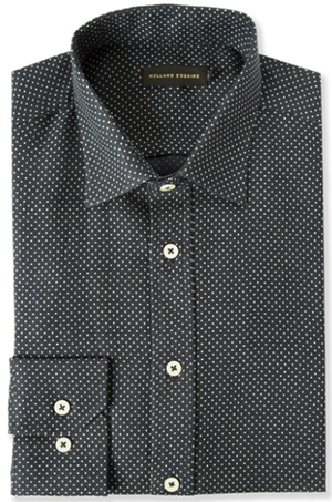 Holland Esquire Polkadot Cutaway Shirt, Navy: £149.