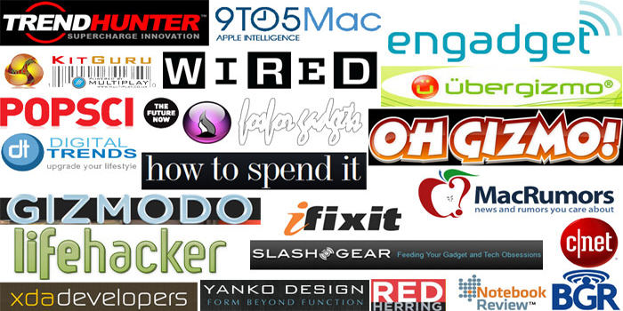 Top 100+ gadgets, electronics & technology blogs, magazines, media & websites.