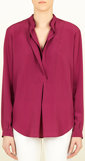 Gucci silk crêpe de chine double front women's shirt: US$750.