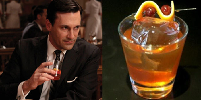 The Old Fashioned is the cocktail of choice of Don Draper, the lead character on the Mad Men television series.