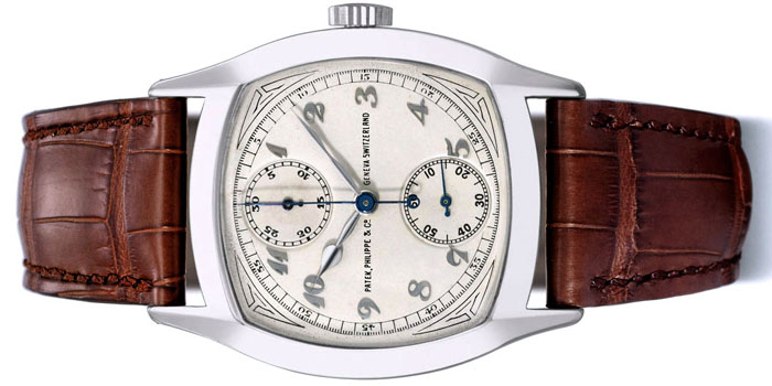 World's Most Expensive Watch #8: 1928 Patek Philippe 18k white gold cushion-shaped single-button chronograph sold for US$3,637,408 at Christie's Auctions in Geneva on May 16, 2011.